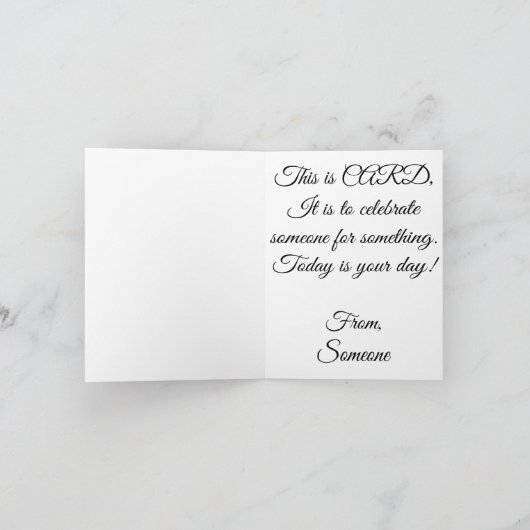 CARD, the las card you'll ever have to buy! Kaart (Binnen)