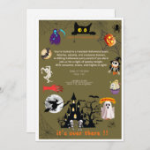 Card to an alooeen party kaart (Voorkant / Achterkant)