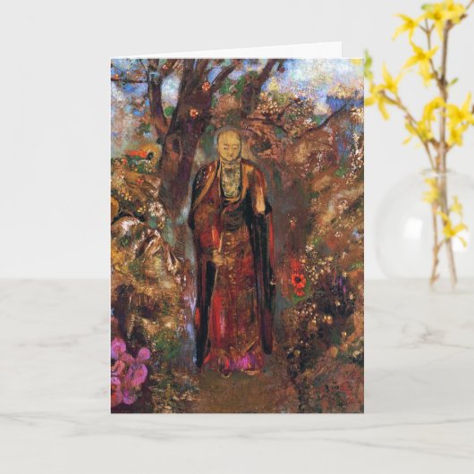 Card/Uitnodiging: Buddha by Odilon Redon Kaart (Gele Bloem)