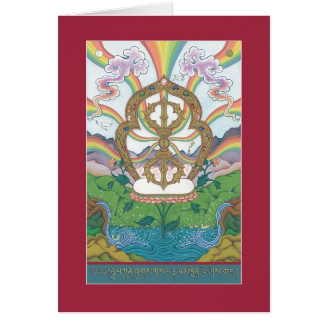 CARD Vajra (Dorje) - met uitleg (Voorkant)