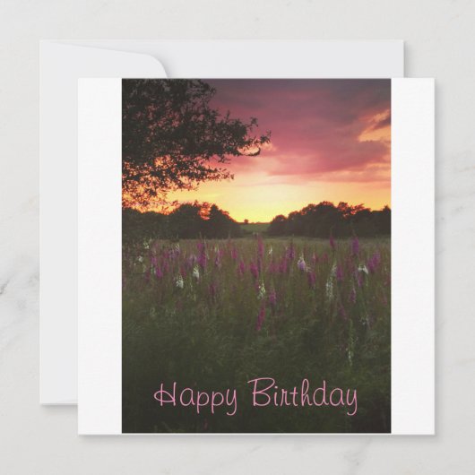 Card Wild Foxglove Meadow Kaart (Voorkant)