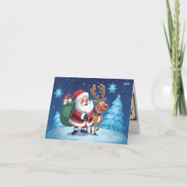card with christmas writing and christmas images bedankkaart