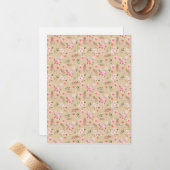 Card with flowers notitiekaartje (Voorkant / Achterkant in situ)