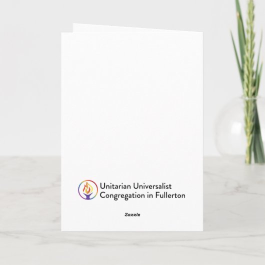 Card with UUCF logo front (Blank inside) Kaart (Achterkant)