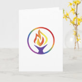 Card with UUCF logo front (Blank inside) Kaart (Gele Bloem)