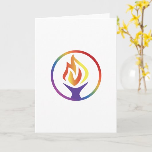 Card with UUCF logo front (Blank inside) Kaart (Gele Bloem)