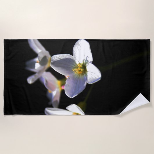 Cardamine Pratensis Bloemen Btcna Strandlaken (Voorkant)