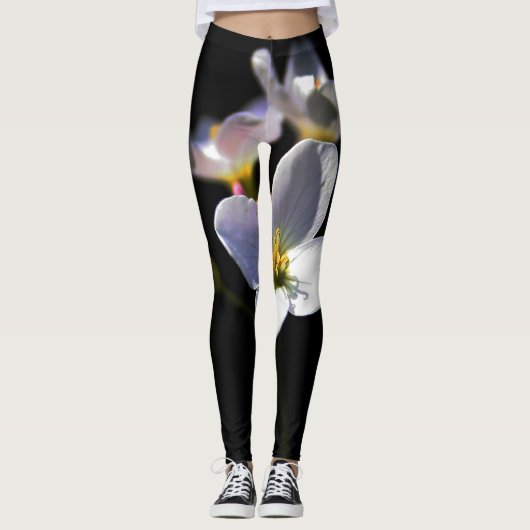 Cardamine pratensis bloemen lecum leggings (Voorkant)