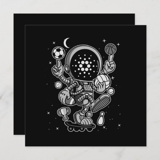 Cardano Coin-Crypto Astronaut Aankondiging (Voorkant / Achterkant)
