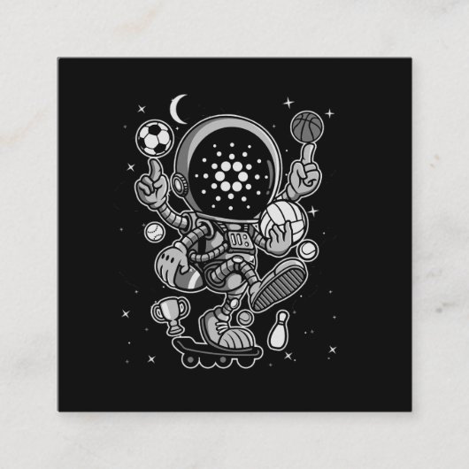 Cardano Coin-Crypto Astronaut Informatiekaartje (Voorkant)