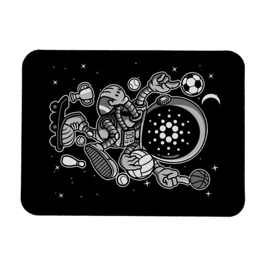 Cardano Coin-Crypto Astronaut Magneet (Horizontaal)