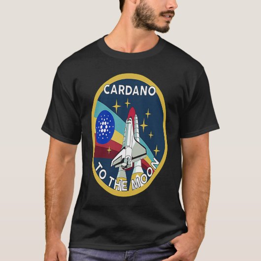 Cardano Crypto  Cardano ADA  Cardano to the moon T-shirt (Voorkant)