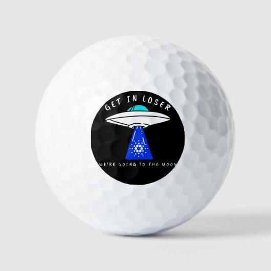 Cardano naar de maan- ADA Crypto Golfballen (Voorkant)