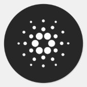 Cardano-ontwerp Ronde Sticker (Voorkant)