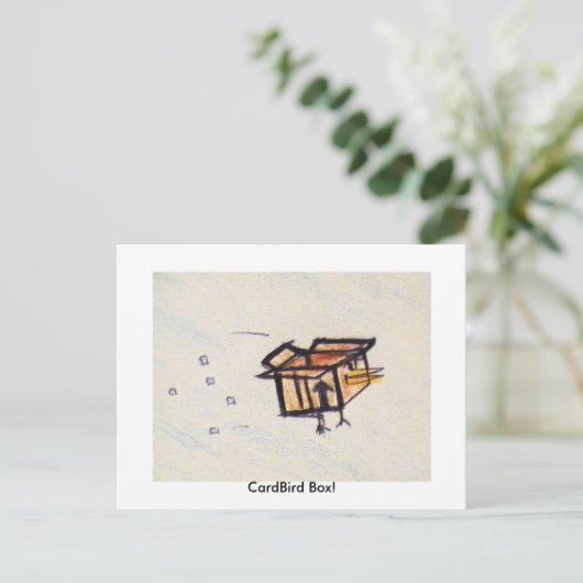 CardBird Box! Briefkaart (Staand voorkant)