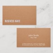 Cardboard - achtergrond - DIY-draagtas Visitekaartje (Voorkant / Achterkant)