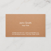 Cardboard - achtergrond - DIY-draagtas Visitekaartje (Achterkant)