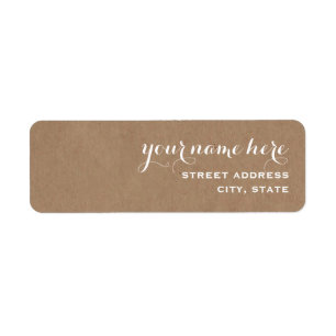 Cardboard geïnspireerd adreslabel etiket