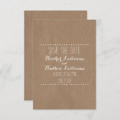 Cardboard geïnspireerde bruiloft bespaart datum save the date (Voorkant / Achterkant)