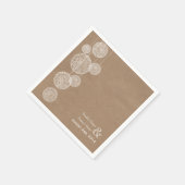 Cardboard geïnspireerde Twine Wereldbollen bruilof Servetten (Hoek)