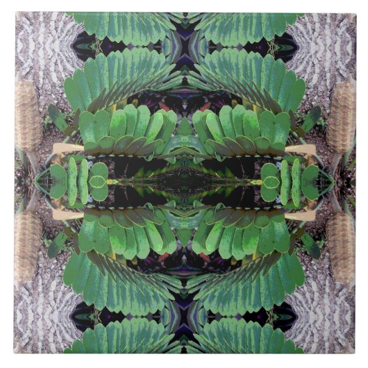 Cardboard Palm Pattern Tegeltje (Voorkant)