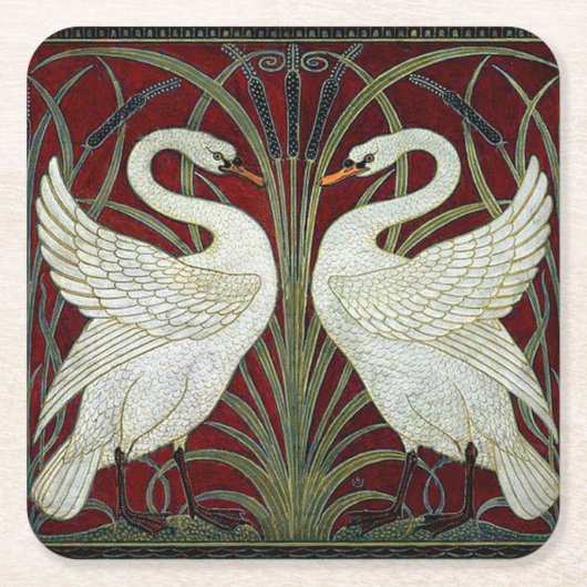 Cardboard paper drink onderzetter art nouveau styl (Voorkant)