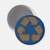 Cardboard Recyclen Symbool Magnet (Voorkant / Achterkant)