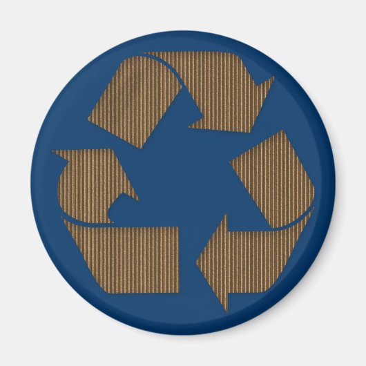 Cardboard Recyclen Symbool Magnet (Voorkant)