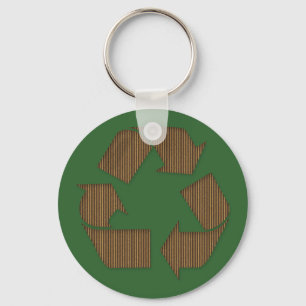 Cardboard Recyclen Symbool Sleutelhanger