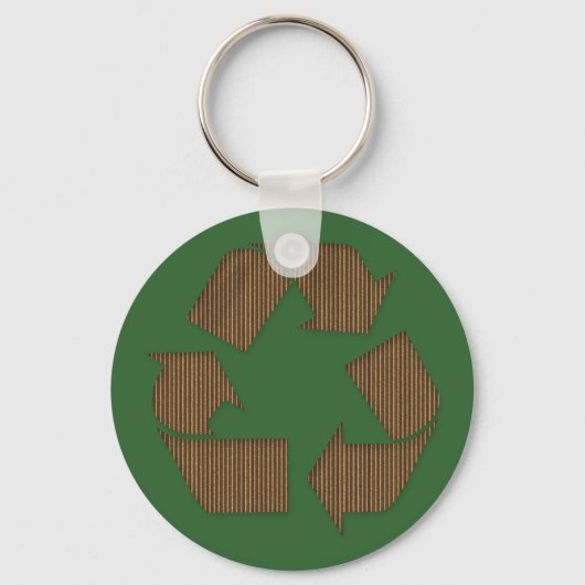 Cardboard Recyclen Symbool Sleutelhanger (Voorkant)