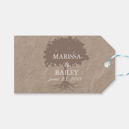 Cardboardand Tree Wedding Hartelijk dank, Label Cadeaulabel