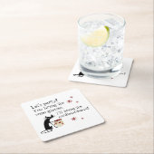 Cardboardeaux voor Box Wine Funny Quote Cat Kartonnen Onderzetters (Insitu)