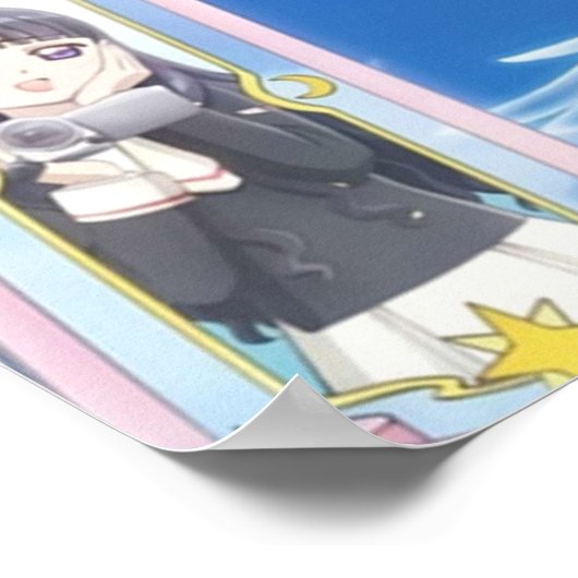 Cardcaptor Sakura in blauw Poster (Hoek)