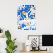 Cardcaptor Sakura in blauw Poster (Thuiskantoor)