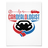 Cardealoloog Car Salesman Salesperson Foto Afdruk (Voorkant)