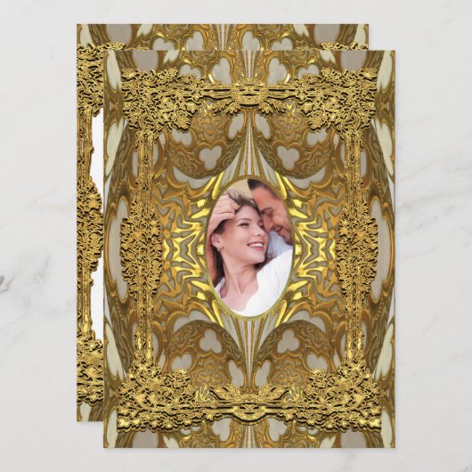 Cardellastine 5,5 x 7,5-inch fotobruiloft kaart (Voorkant / Achterkant)