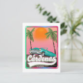 Cárdenas Cuba vintage reisposter Briefkaart (Staand voorkant)