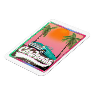 Cárdenas Cuba vintage reisposter Magneet