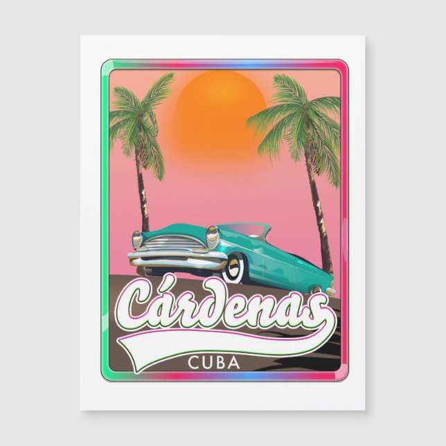 Cárdenas Cuba vintage reizen poster (Voorkant)