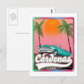 Cárdenas Cuba vintage reizen poster Briefkaart (Voorkant / Achterkant)