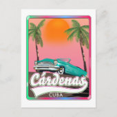 Cárdenas Cuba vintage reizen poster Briefkaart (Voorkant)