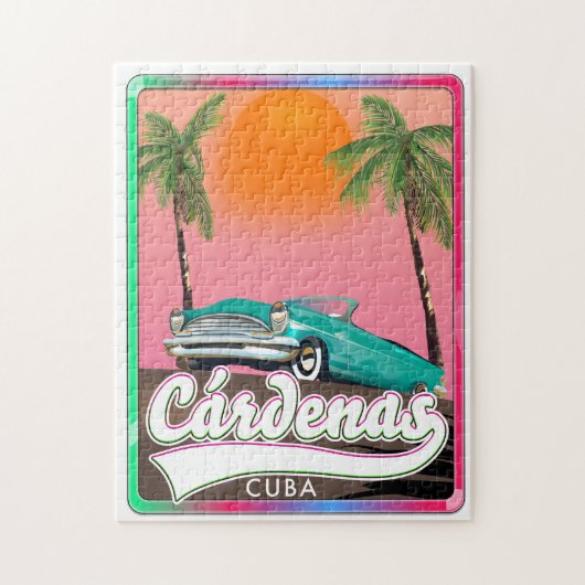 Cárdenas Cuba vintage reizen poster Legpuzzel (Verticaal)