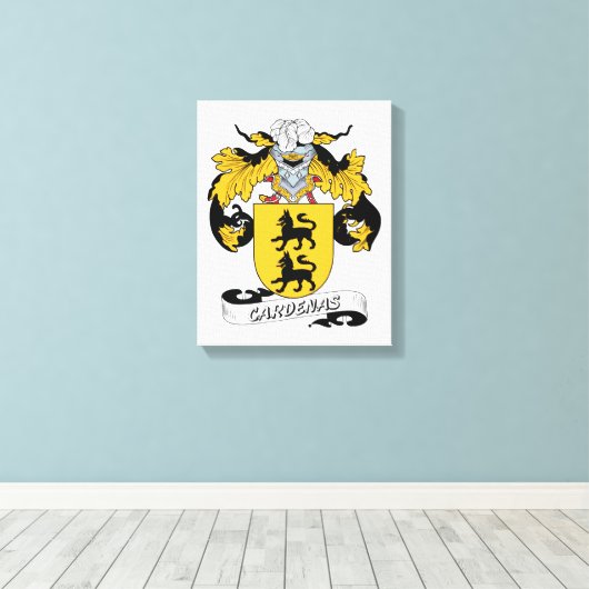 Cardenas Family Crest Canvas Afdruk (Insitu (Houten vloer))