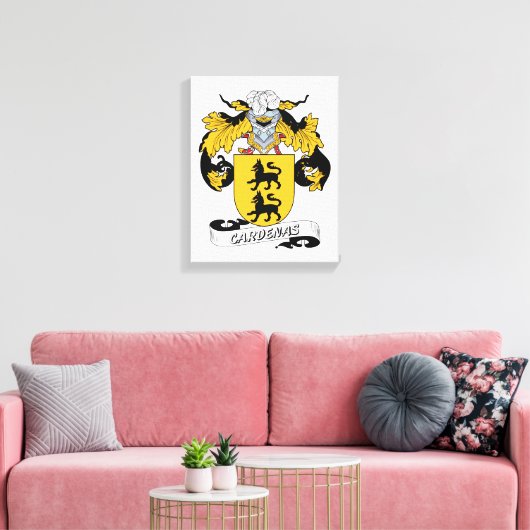 Cardenas Family Crest Canvas Afdruk (Insitu (Woonkamer))