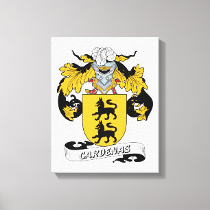 Cardenas Family Crest Canvas Afdruk