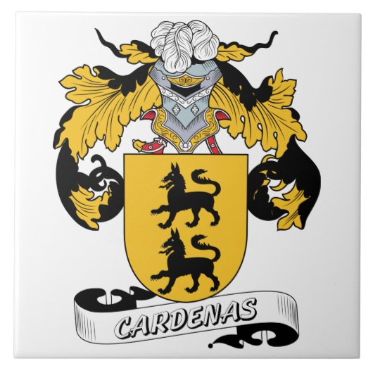 Cardenas Family Crest Tegeltje (Voorkant)