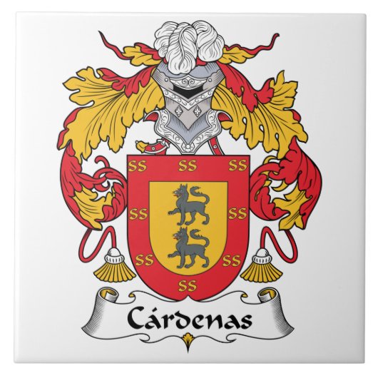 Cardenas Family Crest Tegeltje (Voorkant)