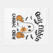 Cardiac Crew Funny Boo-Ghost Pumpkin Fleece Deken (Voorkant (Horizontaal))