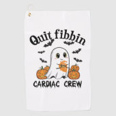 Cardiac Crew Funny Boo-Ghost Pumpkin Golfhanddoek (Voorkant)