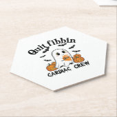 Cardiac Crew Funny Boo-Ghost Pumpkin Kartonnen Onderzetters (Schuin)